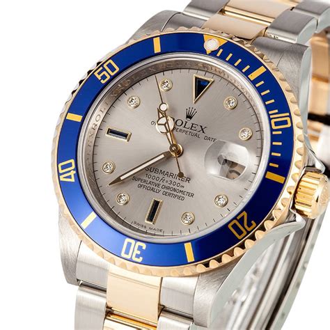 rolex submariner 16613 serti dial|rolex submariner 16613 blue dial.